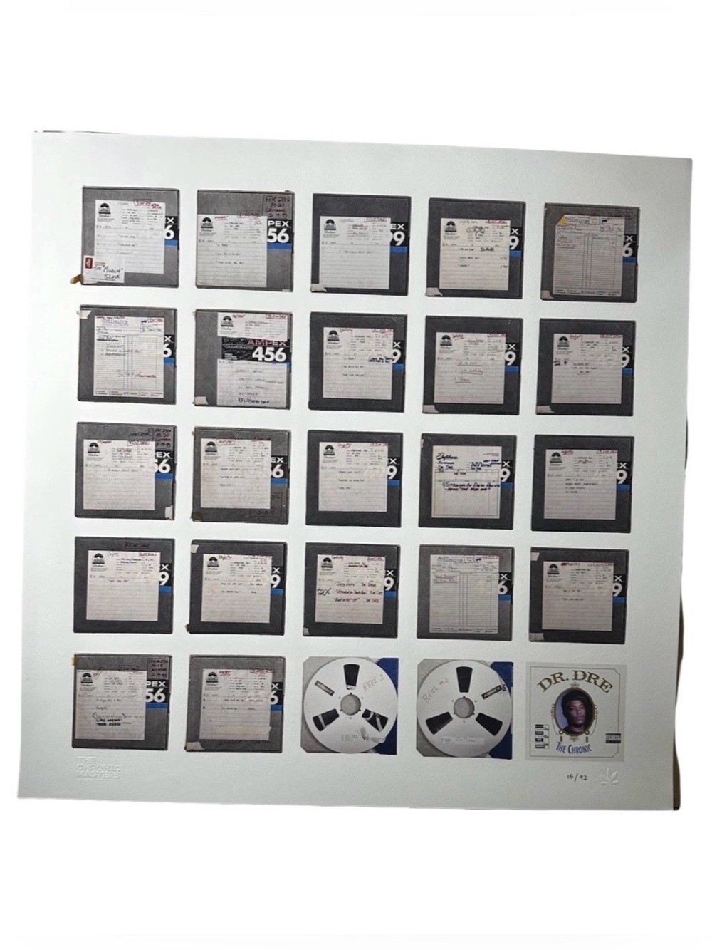 Dr. Dre The Chronic Session Grid Chronic Masters Print Signed Jeremy Deputat COA